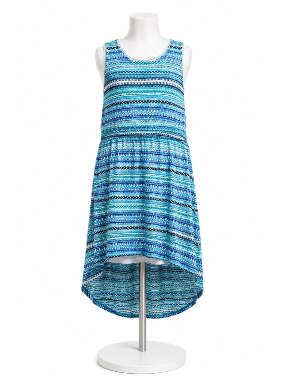 Girls Open Knit Sleeveless High Low Dress Size M (7-8) - Wonder Nation